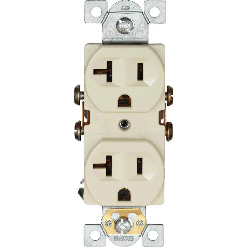 TOMA DOBLE EMPOTRAR POLARIZADO BEIGE 20 AMPERIOS 125V 877V EAGLE.webp
