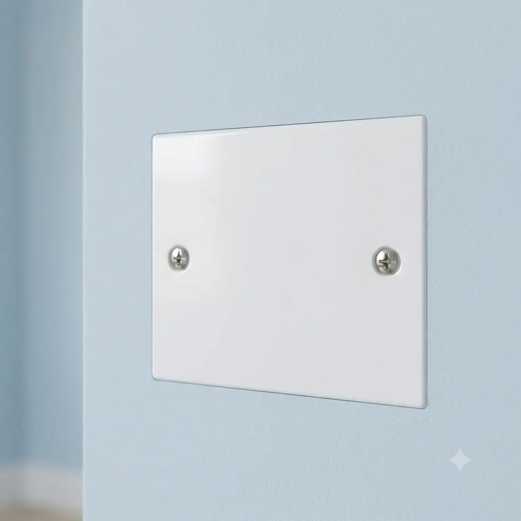 Tapadera Ciega Rectangular Estandar 4x2 Plastico Blanco Durman.webp