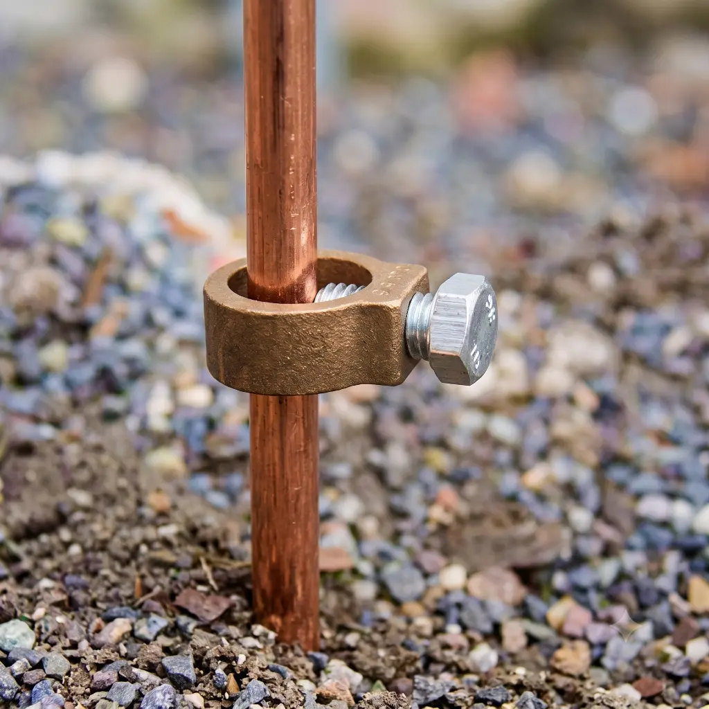 Mordaza para Varilla de Cobre Conector G Ground Clamp.webp