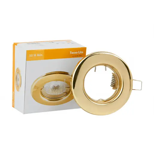 LAMPARA OJO DE BUEY P TUBO DE 2 YD-220-O DORADO TECNOLITE.webp