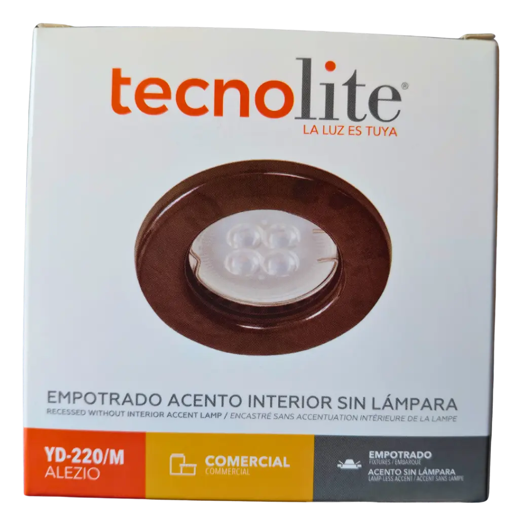 LÁMPARA OJO DE BUEY P TUBO DE 2 YD-220M MADERA TECNOLITE.webp