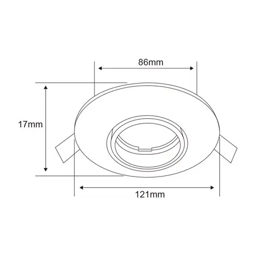 LAMPARA OJO DE BUEY P CIELO FALSO YD-360-N NEGRO MATE TECNOLITE (3).webp