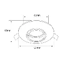 LAMPARA OJO DE BUEY P CIELO FALSO YD-360-N NEGRO MATE TECNOLITE (3).webp