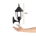 FAROL DE PARED NEGRO 60W E27 IP44 FTL-6002-N TECNOLITE.webp