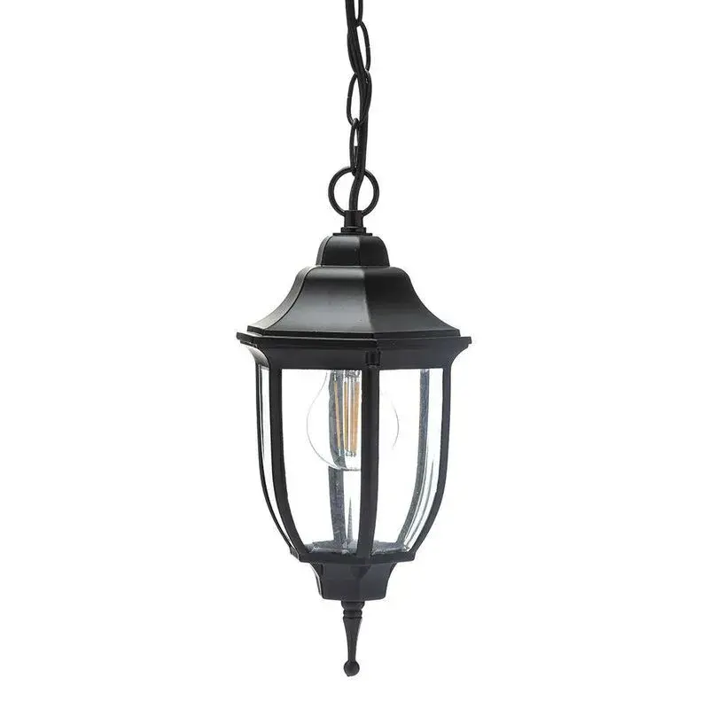 FAROL COLGANTE NEGRO 1MT, 60W, E27, IP44, FTL-6003-N TECNOLITE.webp