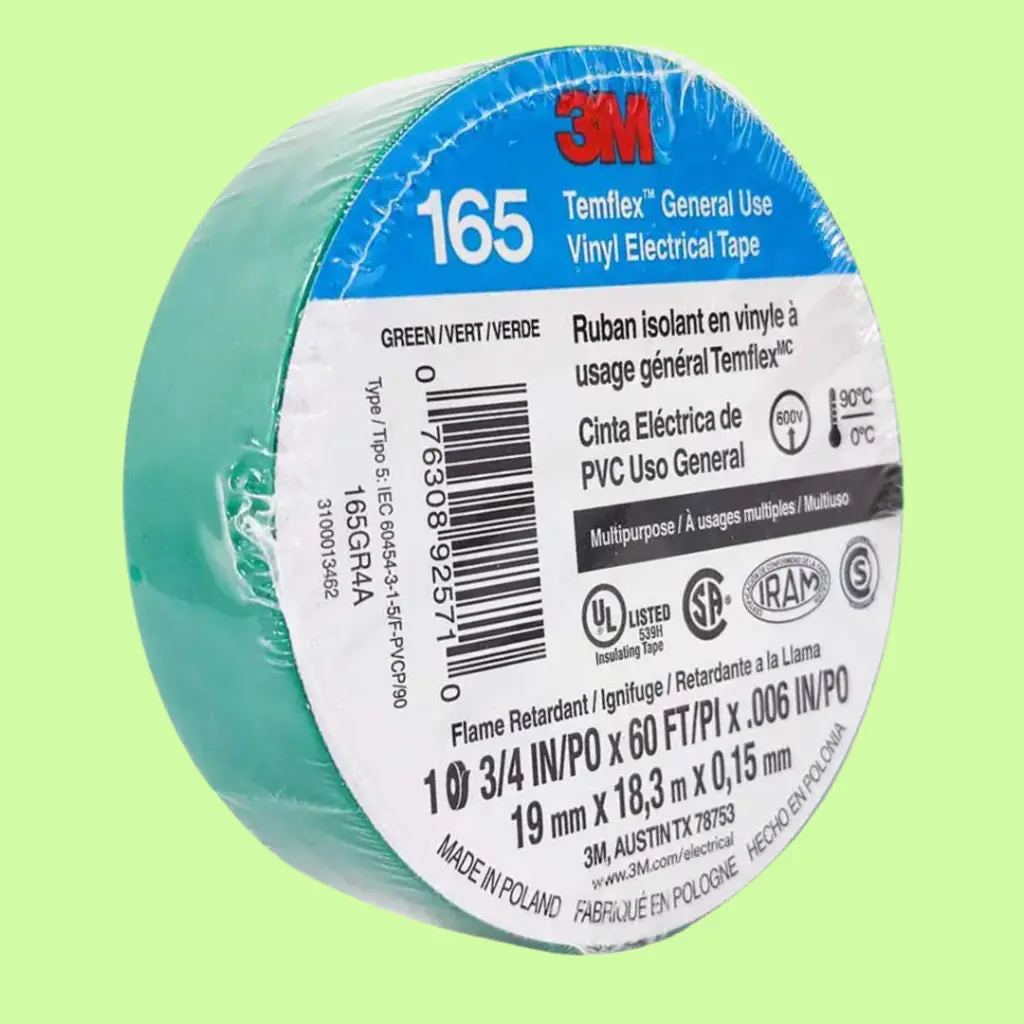 CINTA AISLANTE TEMFLEX 165 GRANDE VERDE 3M.webp