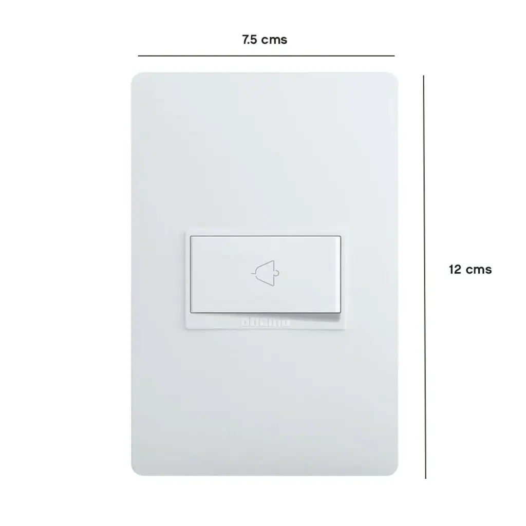 PULSADOR DE TIMBRE BLANCO 10A PU1102 LUZICA BTICINO.webp