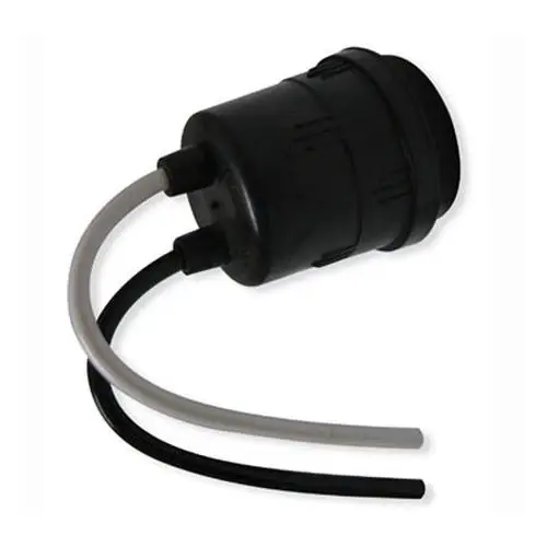 SOCKET DE INTERPERIE PARA BOMBILLA PVC CON PUNTAS 120V 75W E27 1045BK EAGLE.webp
