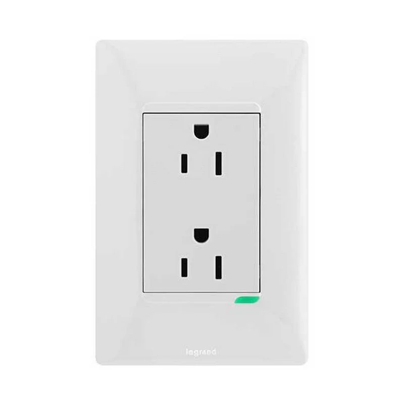TOMACORRIENTE DOBLE POLARIZADO BLANCO 10A #686533 FUTURA LEGRAND.webp