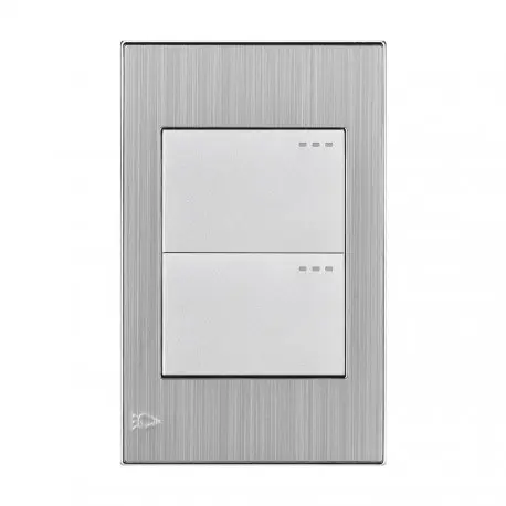 SWITCH DOBLE 3 VIAS GRIS STAINLESS ETI44 MERCURY.webp