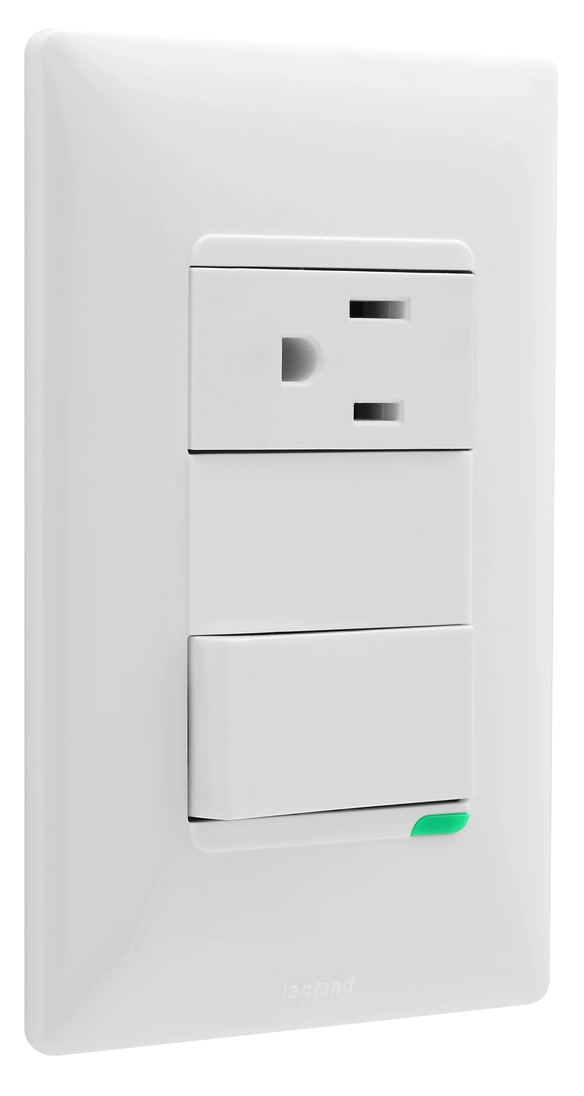 SWITCH COMBINADO POLARIZADO BLANCO 10A 125V #686534 FUTURA LEGRAND.webp