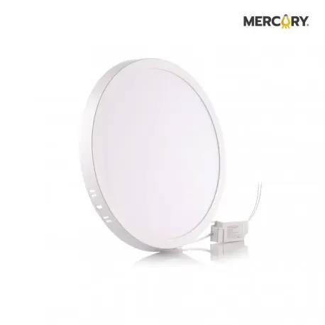 PANEL LED REDONDO SOBREPONER BLANCO 24 WATT LUZ DE DIA MERCURY.webp