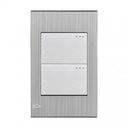 SWITCH DOBLE 3 VIAS GRIS STAINLESS ETI44 MERCURY