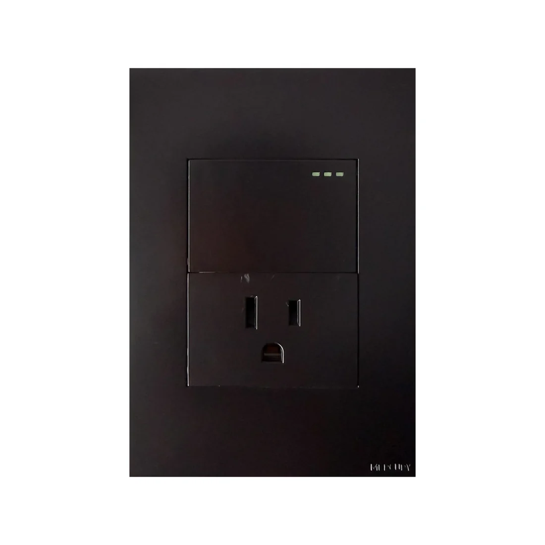 SWITCH COMBINADO POLARIZADO NEGRO MATE 15A 125V ETI164 MERCURY