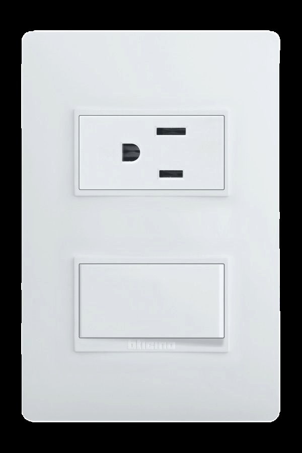 SWITCH COMBINADO POLARIZADO BLANCO 15A PU5231 LUZICA BTICINO
