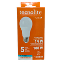 BOMBILLA LED 14 WATT LUZ DE DIA 6500K A19-LED/005/65 TECNOLITE