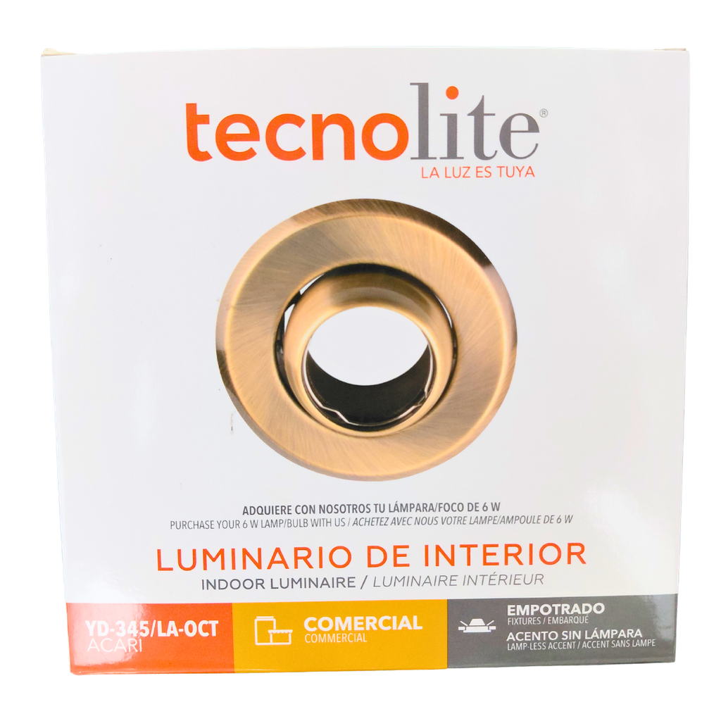 LÁMPARA OJO DE BUEY P/ CAJA OCTAGONAL YD-345/LA-OCT BRONCE | TECNOLITE