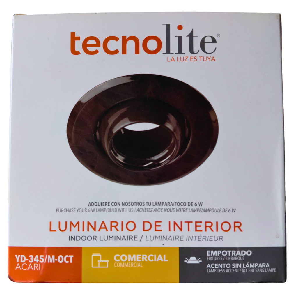 LÁMPARA OJO DE BUEY P/ CAJA OCTAGONAL YD-345/M-OCT MADERA | TECNOLITE
