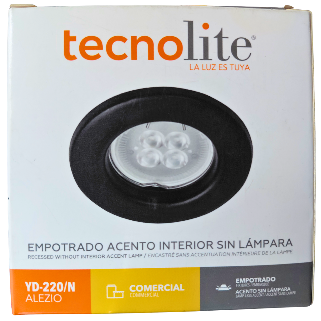 LÁMPARA OJO DE BUEY P/ TUBO DE 2" YD-220/N NEGRO MATE | TECNOLITE