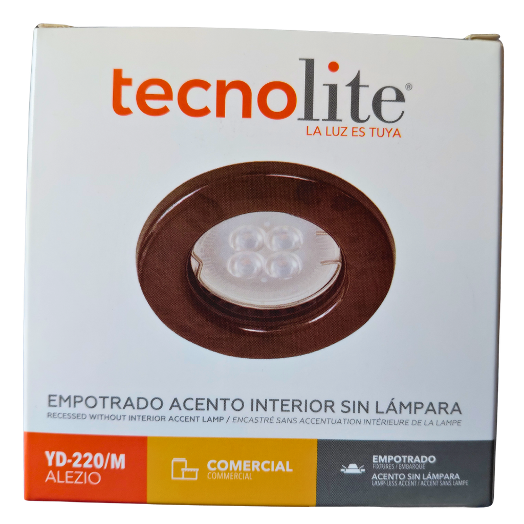 LÁMPARA OJO DE BUEY P/ TUBO DE 2" YD-220/M MADERA | TECNOLITE
