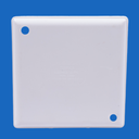 TAPADERA CIEGA CUADRADA ESTANDAR 4.5"x4.5" PLÁSTICO BLANCO | INDUMA
