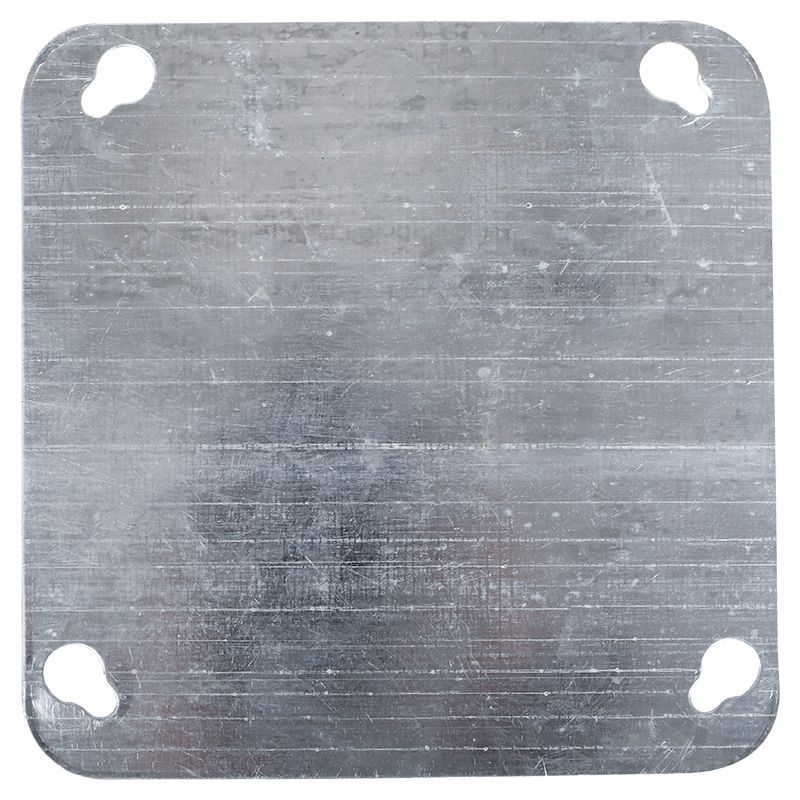 TAPADERA CIEGA CUADRADA METALICA PARA CAJA 4"X4"