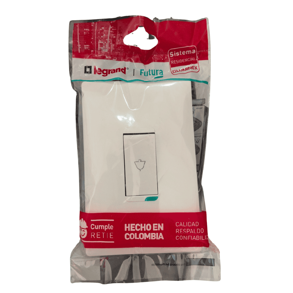 PULSADOR DE TIMBRE BLANCO 10A 686540 FUTURA LEGRAND