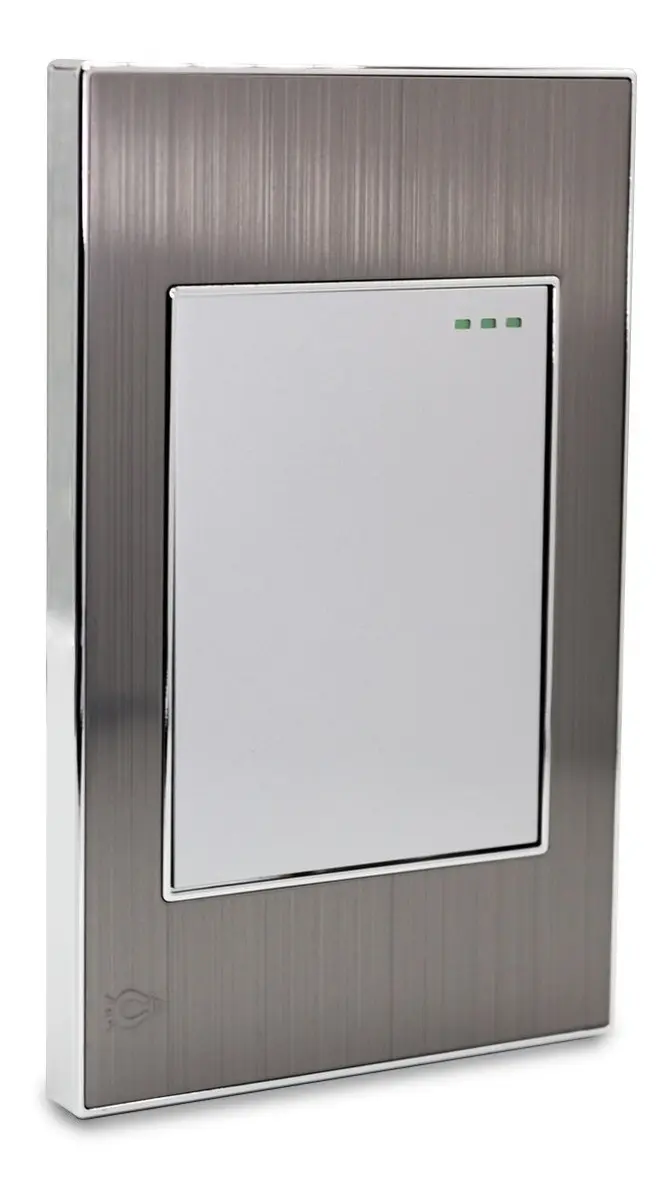 SWITCH SENCILLO 3 VIAS GRIS 10A 125V STAINLESS ETI43 MERCURY