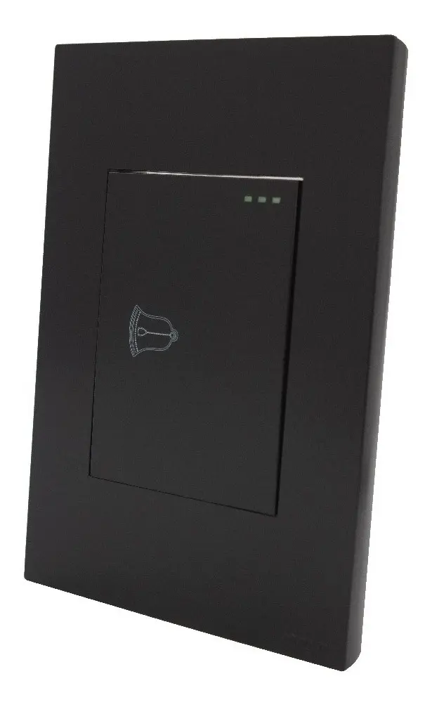 PULSADOR DE TIMBRE NEGRO MATE 10A 125V ETI168 MERCURY