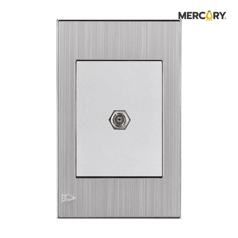 TOMA PARA TV COAXIAL GRIS STAINLESS ETI50 MERCURY