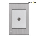 TOMA PARA TV COAXIAL GRIS STAINLESS ETI50 MERCURY