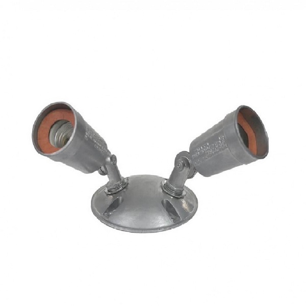 BASE DOBLE METALICA PARA REFLECTOR E27 ZEL
